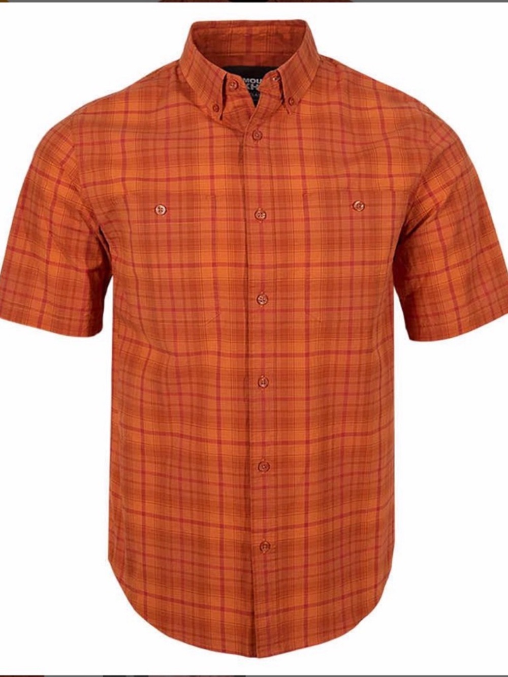 Mountain Khakis Orange Plaid Short-Sleeve Button-Down Shirt